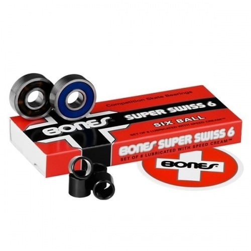 BONES SUPER SWISS BEARINGS 6 -BALL SINGLE SET