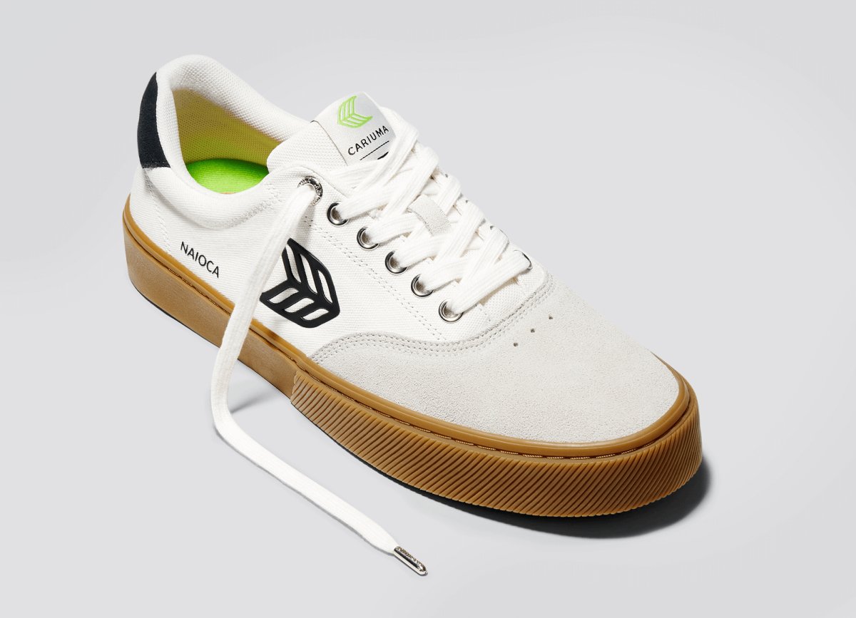 Cariuma Naioca Gum Vintage White Suede Off White – Status Skateshop