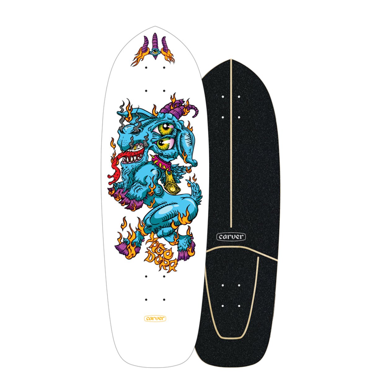 Carver Yago Fire Goat 30.75 wb16.75 Surfskate Deck