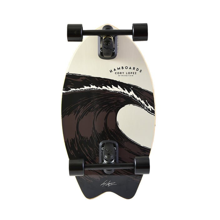 Hamboard Twisted Fin - Cory Lopez - 26 Gray - Surfskate - Completes