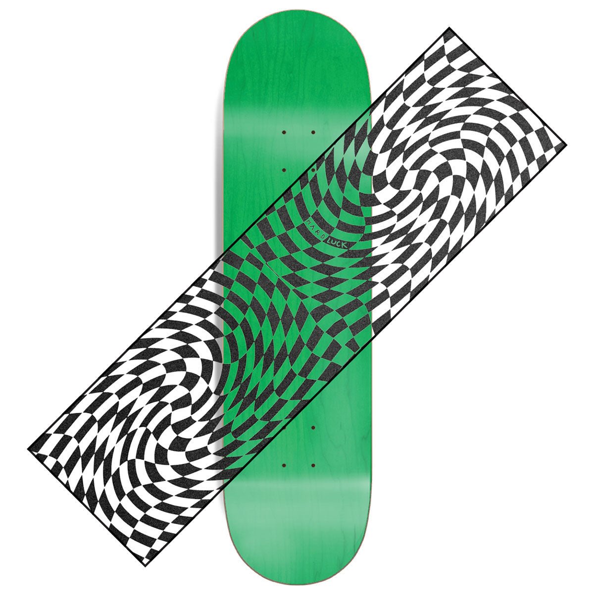 HARD LUCK Warped Checker BLK/CLR GRIP 1pc - Skateboard - Griptape