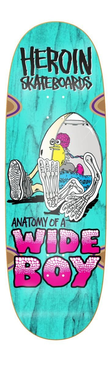 Heroin Anatomy of a Wide Boy Egg Deck 10.4 (Various Stains) - Skateboard - Decks