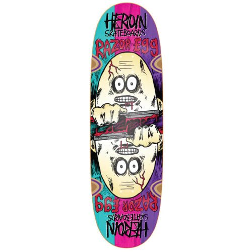 HEROIN Razor Egg Symmetrical Spliced Deck 9.5" - Skateboard - Decks