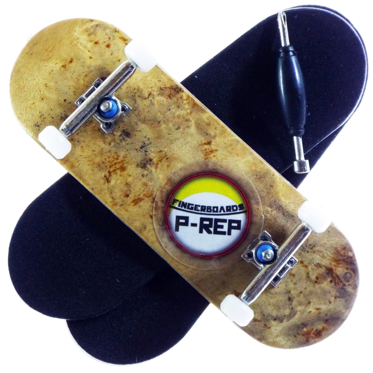 P-REP 32x97 Chromite Cmp - Burl - Fingerboard - FB Complete