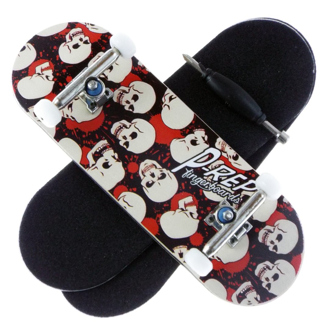P-REP 32x97 Chromite Cmp - Skull - Fingerboard - FB Complete