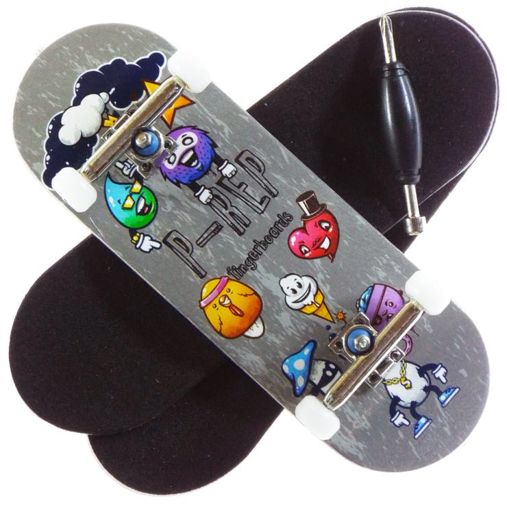 P-REP 32x97 Chromite Cmp - Turnt up storm - Fingerboard - FB Complete