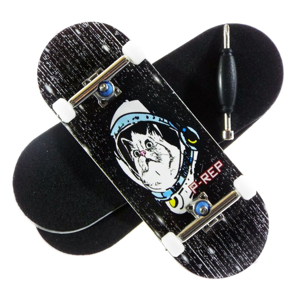 P-REP 34x97 Chromite Cmp - Space Cat - Fingerboard - FB Complete