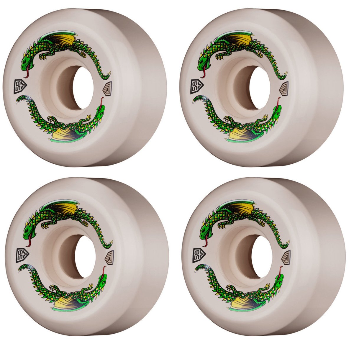 Pwl/P 93a Dragon Formula 58mm x 33mm (White) - Skateboard - Wheels