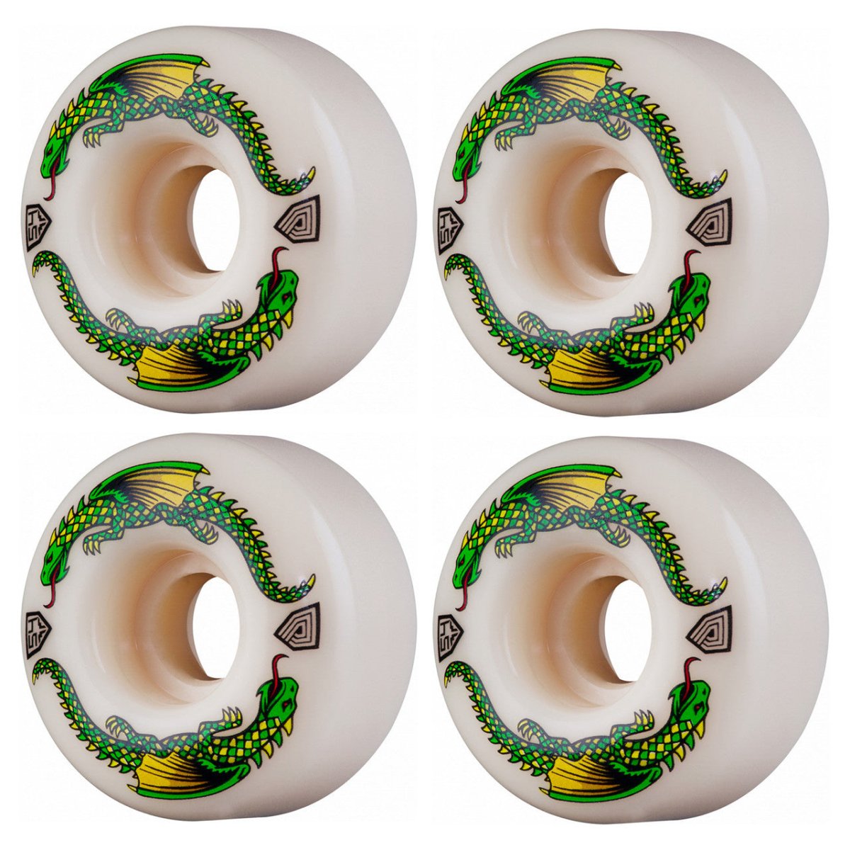 Pwl/P 93A Dragon Formula Green Dragon 54mm x 34mm (Off White) - Skateboard - Wheels