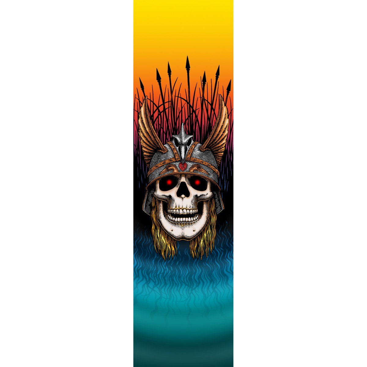 PWL/P GRIP SHEET 9x33 ANDERSON SKULL - Skateboard - Griptape