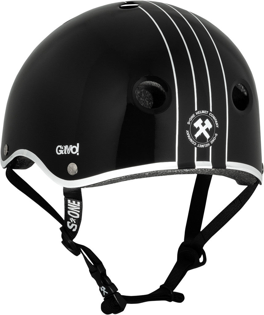 S1 Lifer Black Gloss w/ White Outline - Gavo Collab - Gear - Helmets