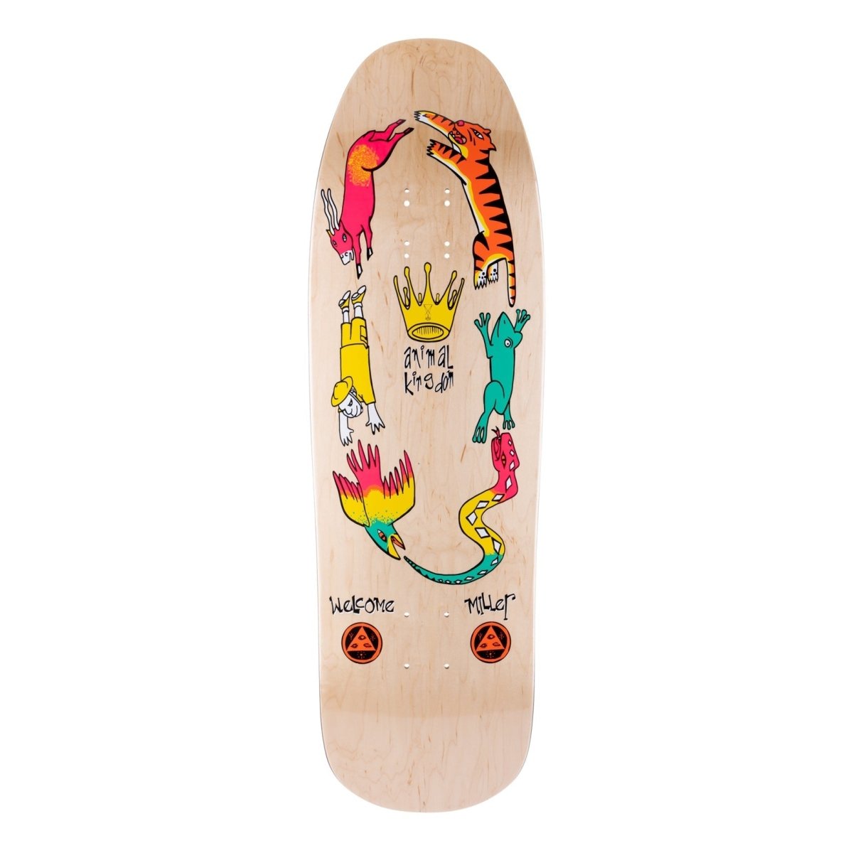 SALE - WLCM Animal Kingdom On Gaia 2 Deck 9.6" (Natural) - Skateboard - Decks