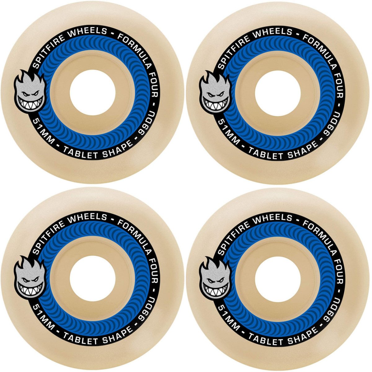 SF F4 99a Tablet 55mm (Natural/Blue) - Skateboard - Wheels