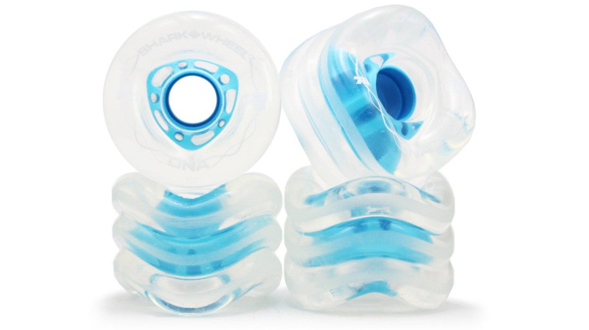 Shark 72MM 78A Clear with Blue Hub DNA - Skateboard - Wheels