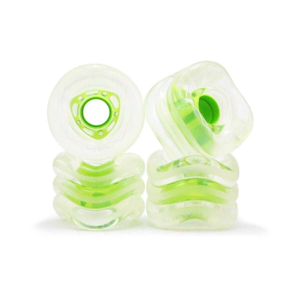SHARK DNA 72mm 78a CLEAR/NEON GREEN - Skateboard - Wheels