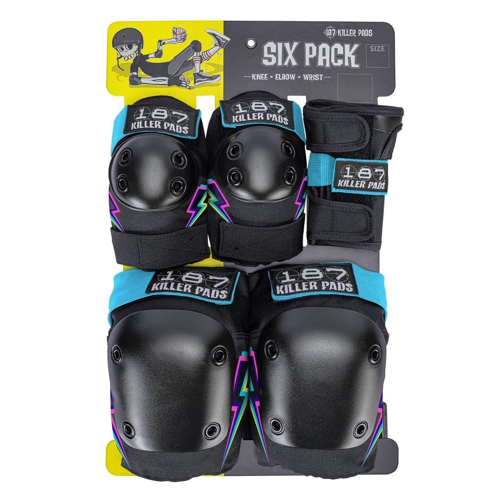 Six Pack Adult - Electric Bolt - S/M - Gear - Pads