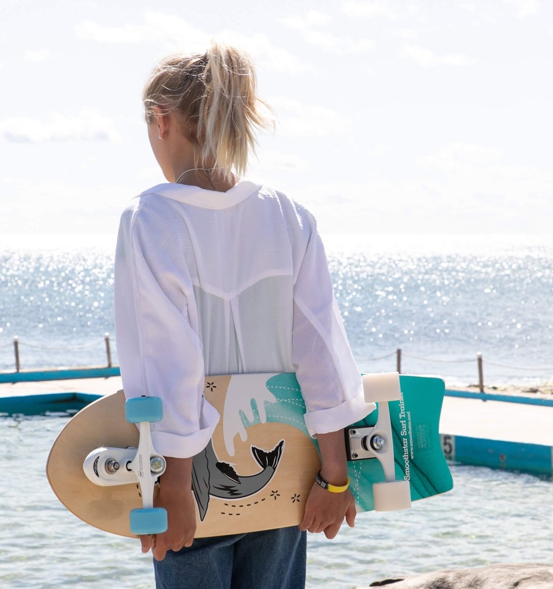 SmoothStar 30″ Flying Fish THD (Blue) Surfskate - Surfskate - Completes