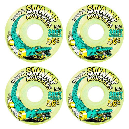 Snot Swampy Swamp Monsters 56mm 101A Yellow/Clear - Skateboard - Wheels
