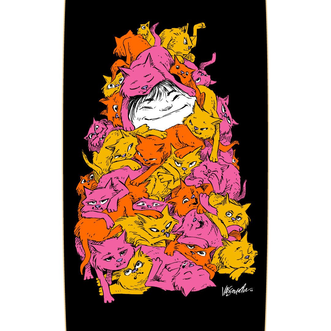 WLCM Nora Purr Pile on Sphynx - Black Stain 8.8'' - Skateboard - Decks