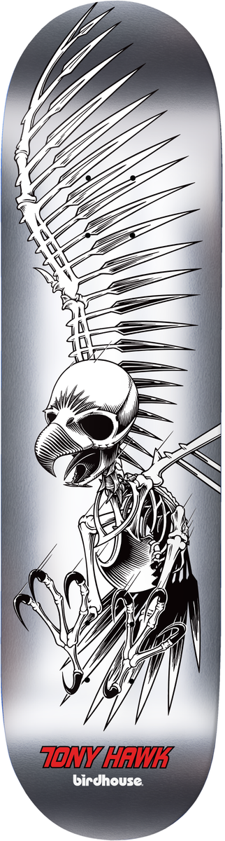 Birdhouse Tony Hawk 8.0" Full Skull Foil Skateboard Deck