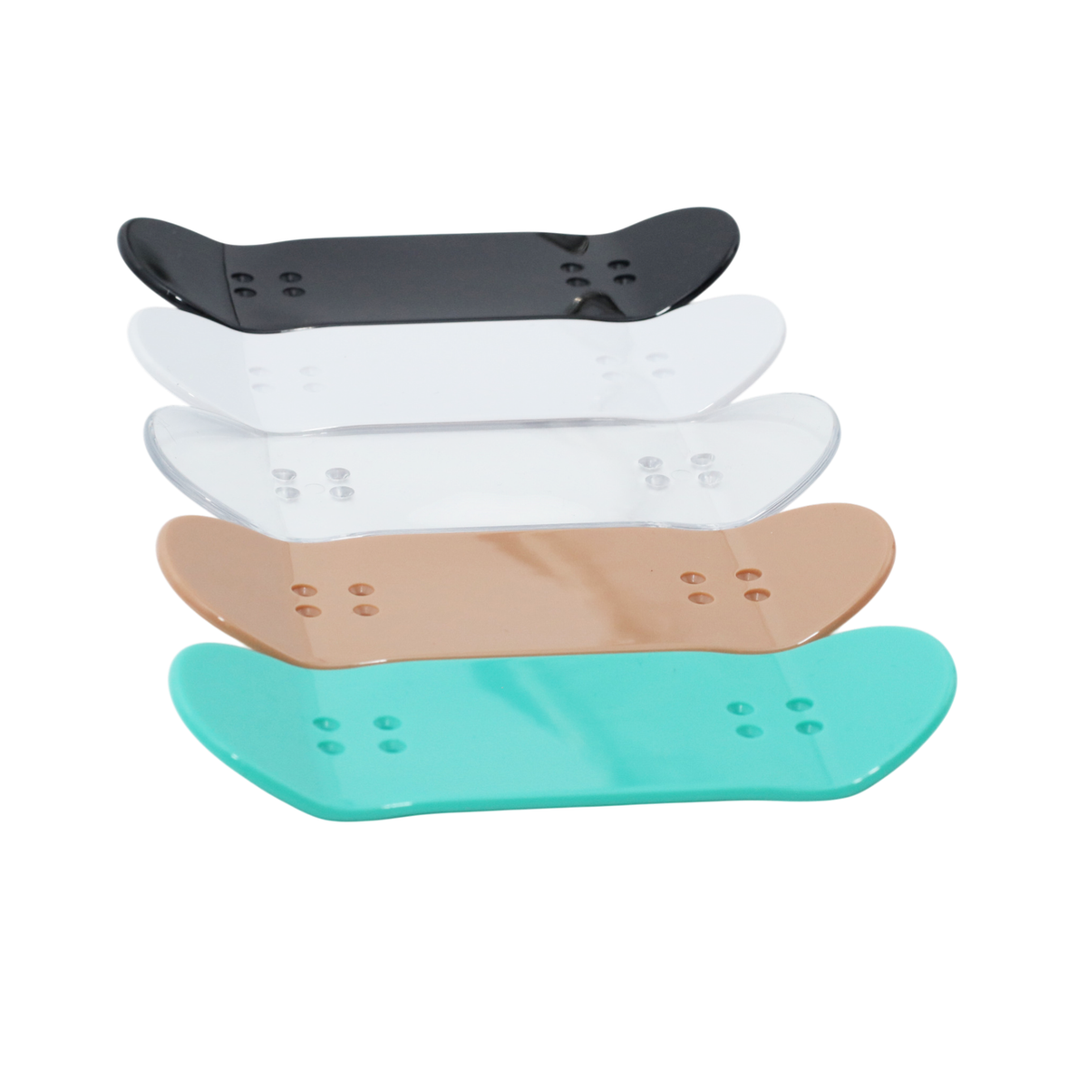 Flatface x Duck 30mm White Broomstick Polycarbonate FlatFace G16 Fingerboard Deck
