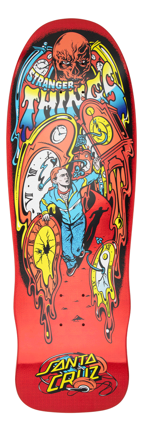 Santa Cruz Stranger Things Grabke Max Melting Clock 9.7in x 29.4in Deck