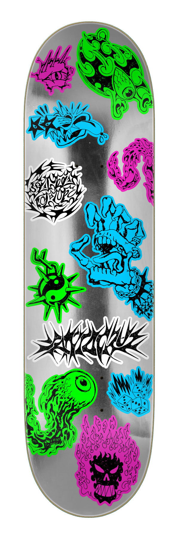 Santa Cruz Scribble Flash 8.0" FeelBase Skateboard Deck