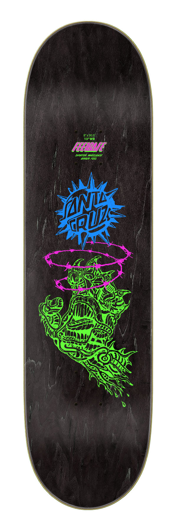 Santa Cruz Scourge Hand 8.0" FeelBase Skateboard Deck