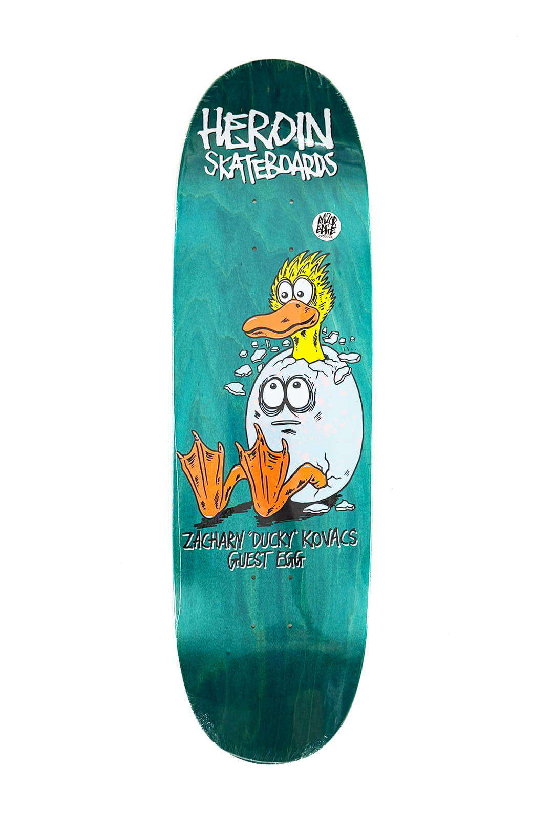 Heroin Zachary 'Ducky' 9.125" Kovacs Guest Egg Skateboard Deck