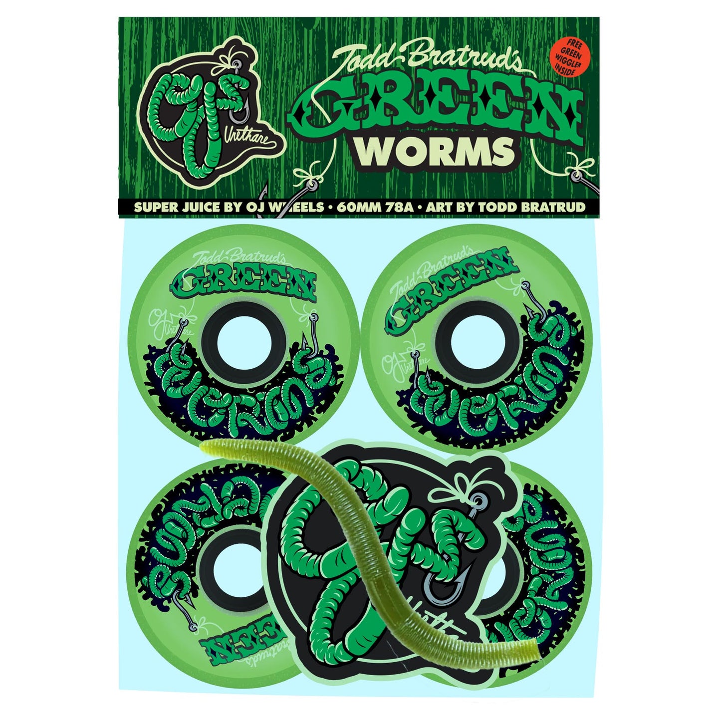 OJ 78a Super Juice 60mm Green Worms