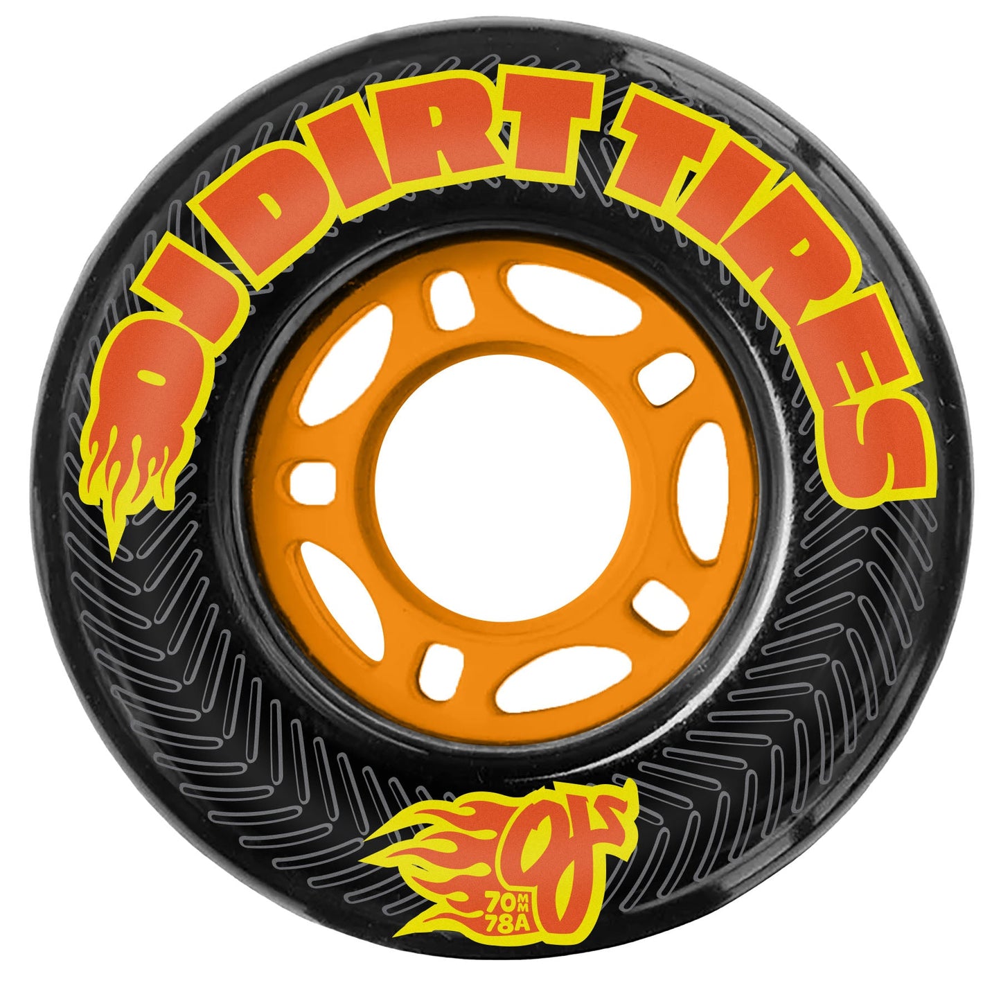 OJ 78a Dirt Tires 70mm Thunder Juice Black Skateboard Wheels