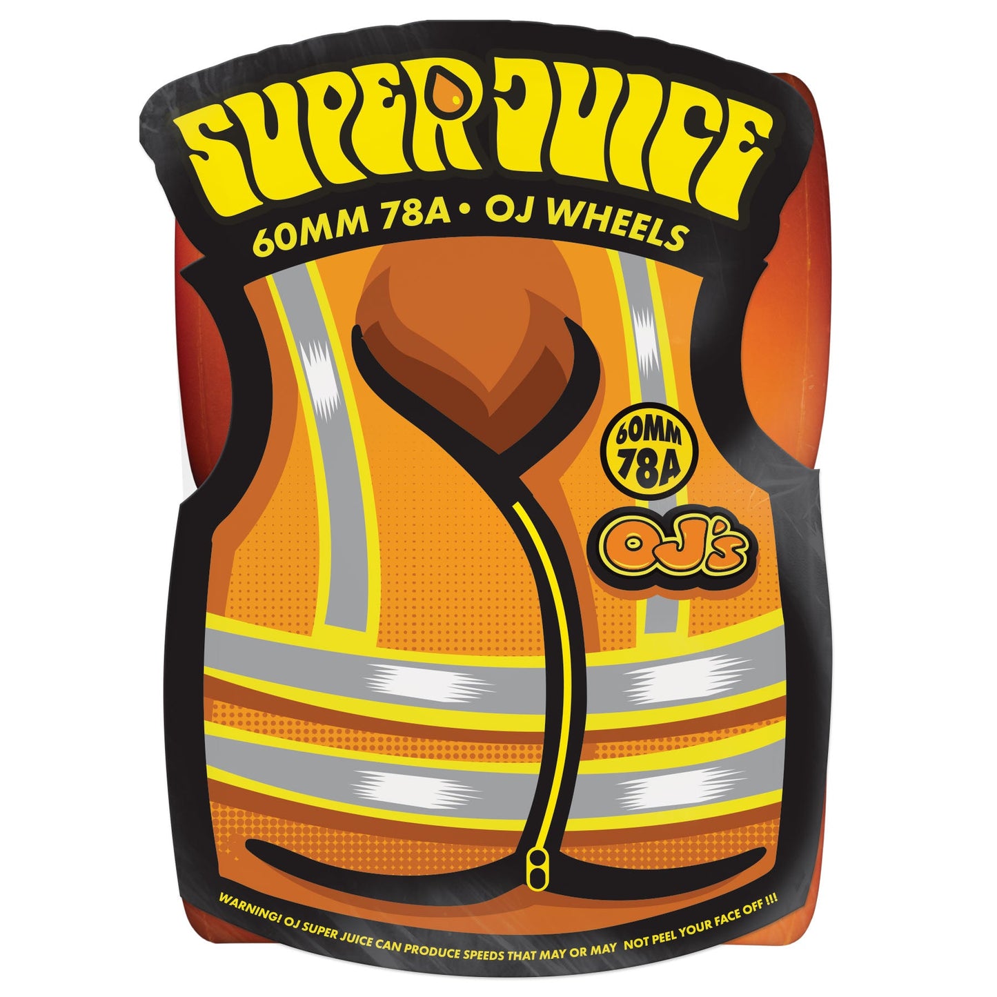 OJ 78a Super Juice 60mm Neon Orange Skateboard Wheels