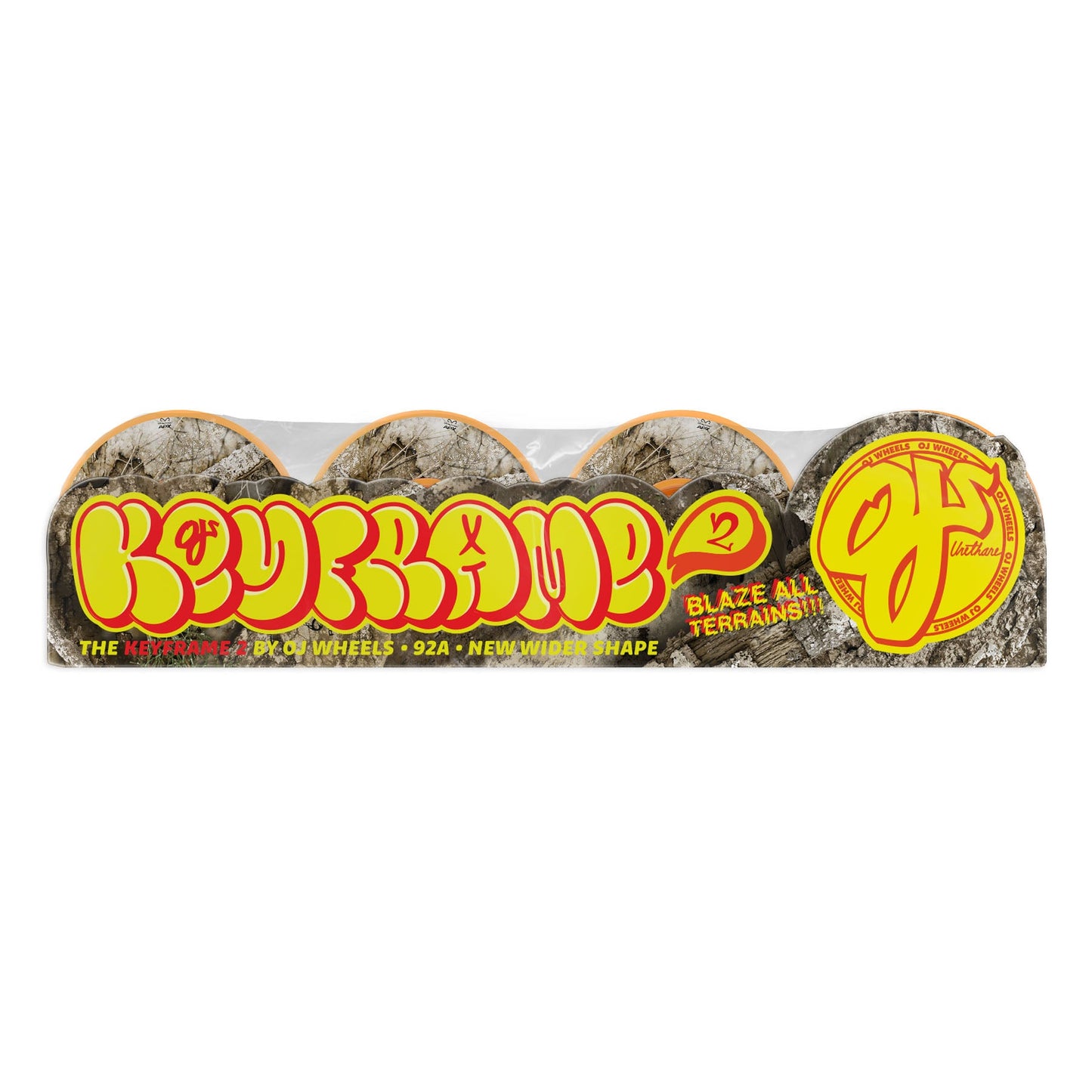 OJ 92a 56mm Realtree APX Keyframe 2 Orange Skateboard Wheels