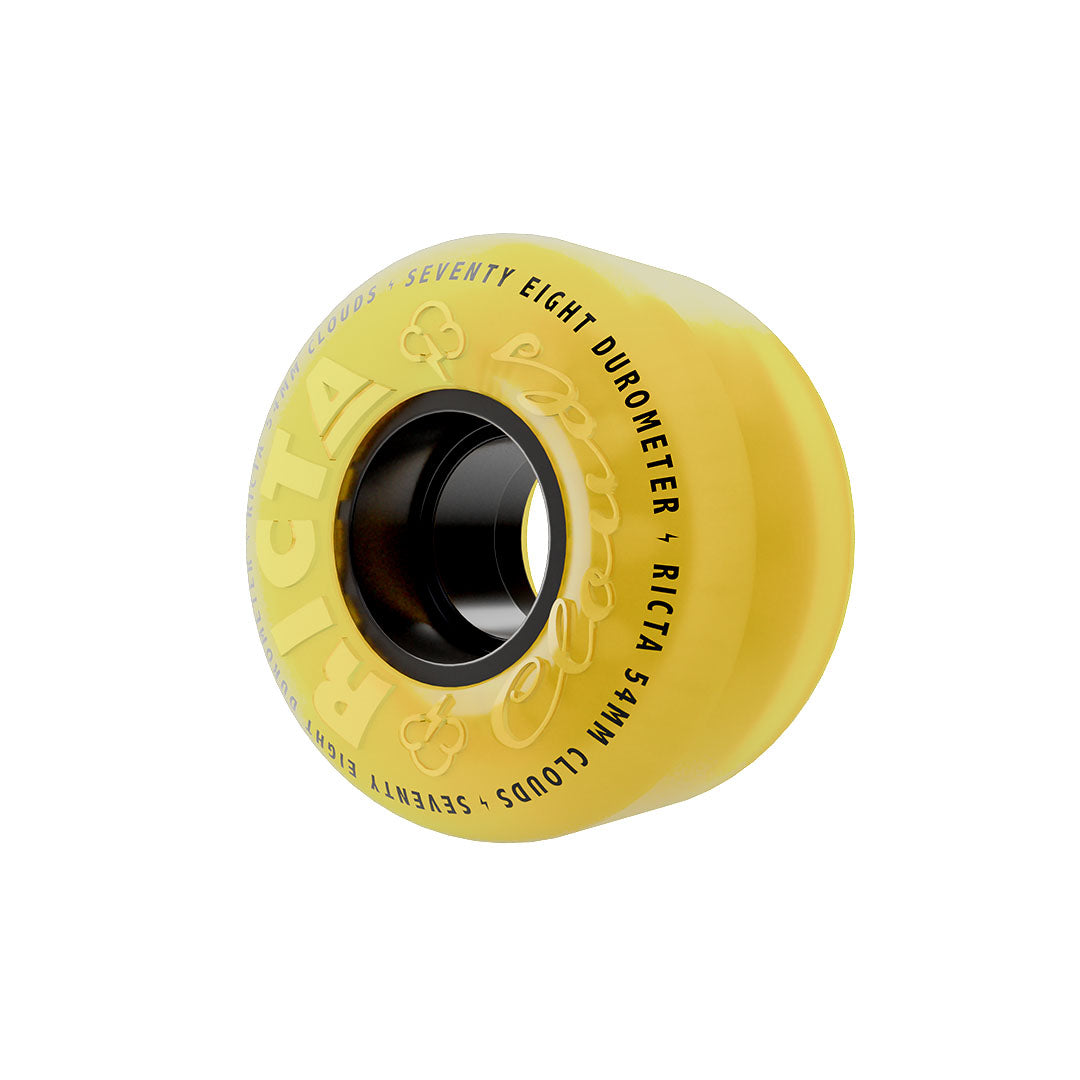 Ricta 54mm Clouds 78a Yellow Black Skateboard Wheels
