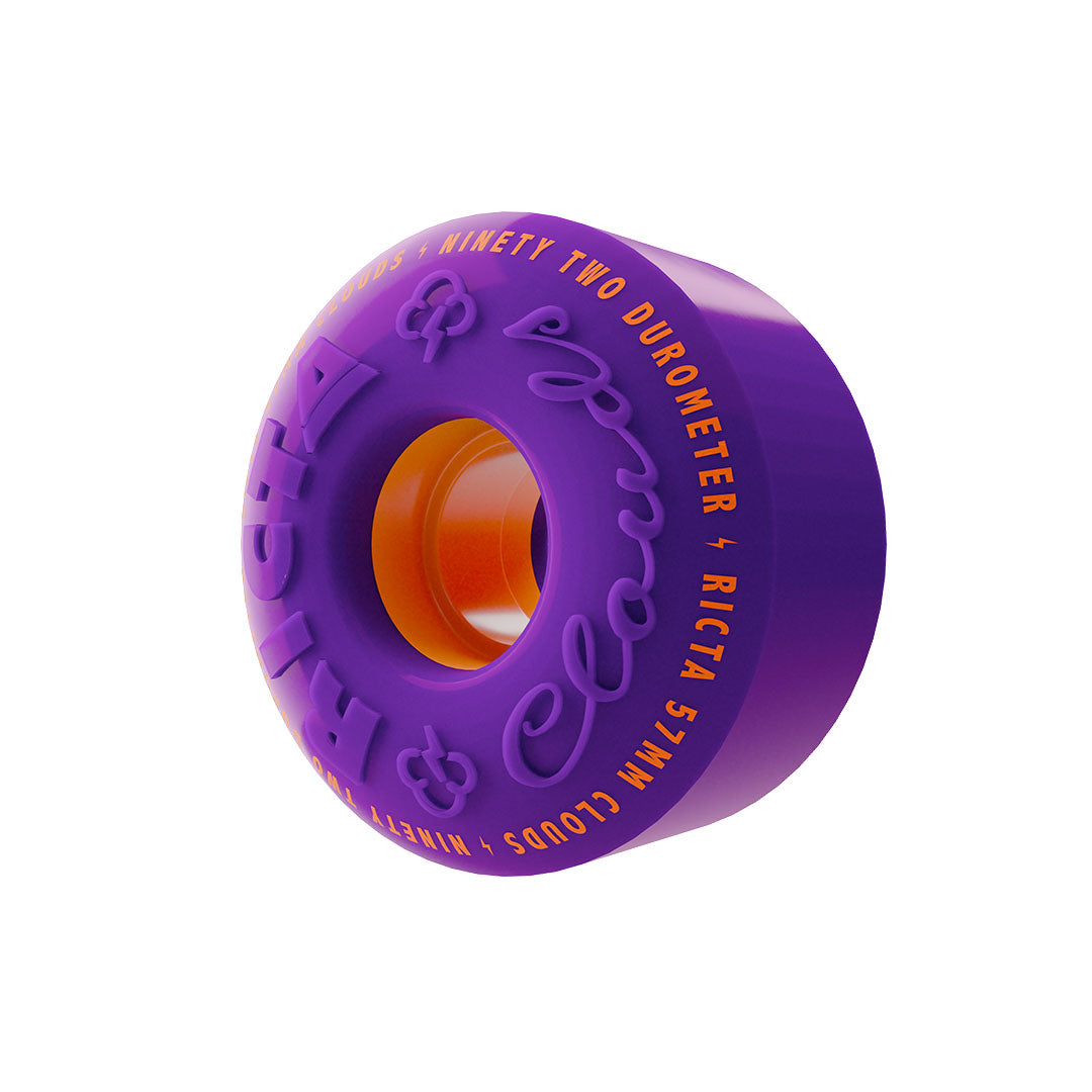 Ricta 57mm Clouds 92a Purple/Orange Skateboard Wheels
