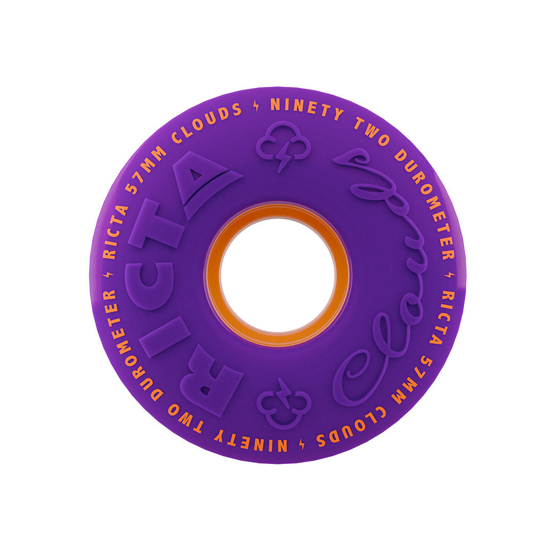 Ricta 57mm Clouds 92a Purple/Orange Skateboard Wheels