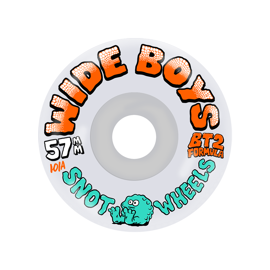 Snot 57mm Wide Boys 101A Clear/Orange Skateboard Wheels