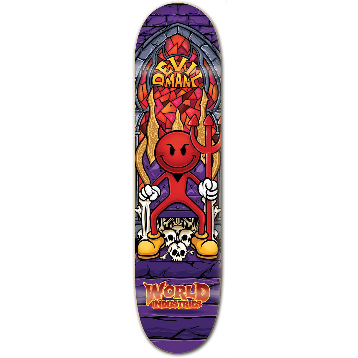 World Industries Devilman Stained Glass 8.5" Skateboard Deck