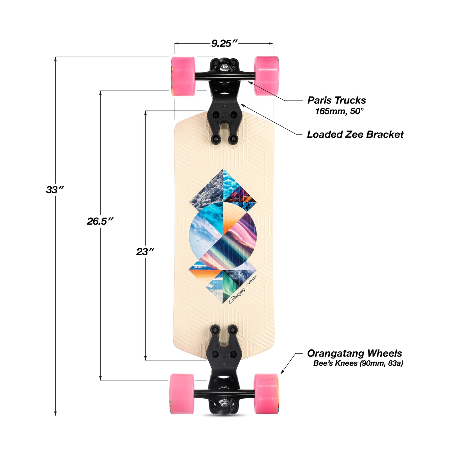Loaded Fathom Strata Complete 33" Pink Bees Knees