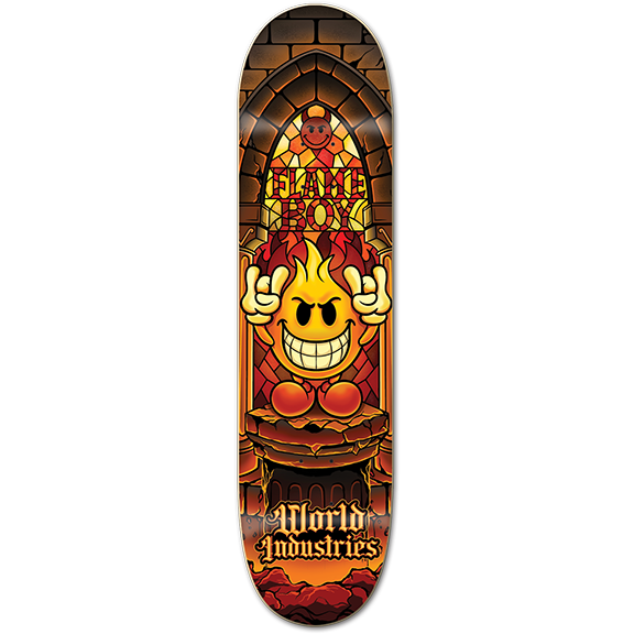 World Industries Flameboy Stained Glass 8.5" Skateboard Deck