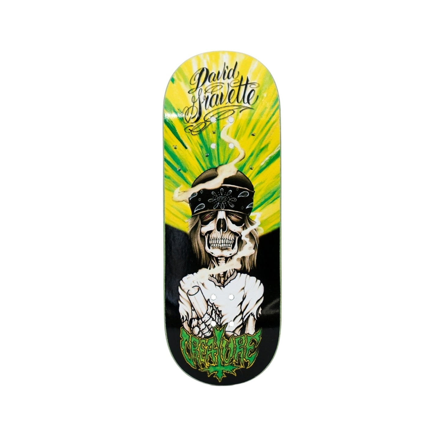 Joycult x Creature Gravette Hippie Skull 34MM Fingerboard Deck