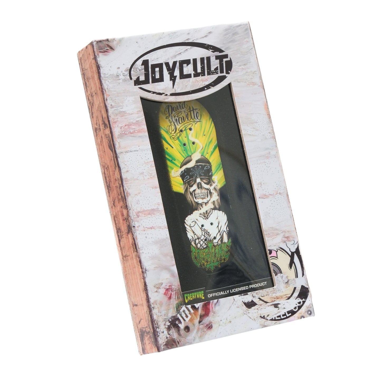 Joycult x Creature Gravette Hippie Skull 34MM Fingerboard Deck