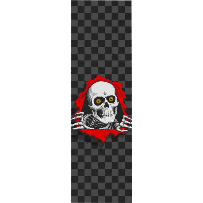 Powell Peralta Ripper Checker 10.5 x 33 Black Grip Tape Sheet