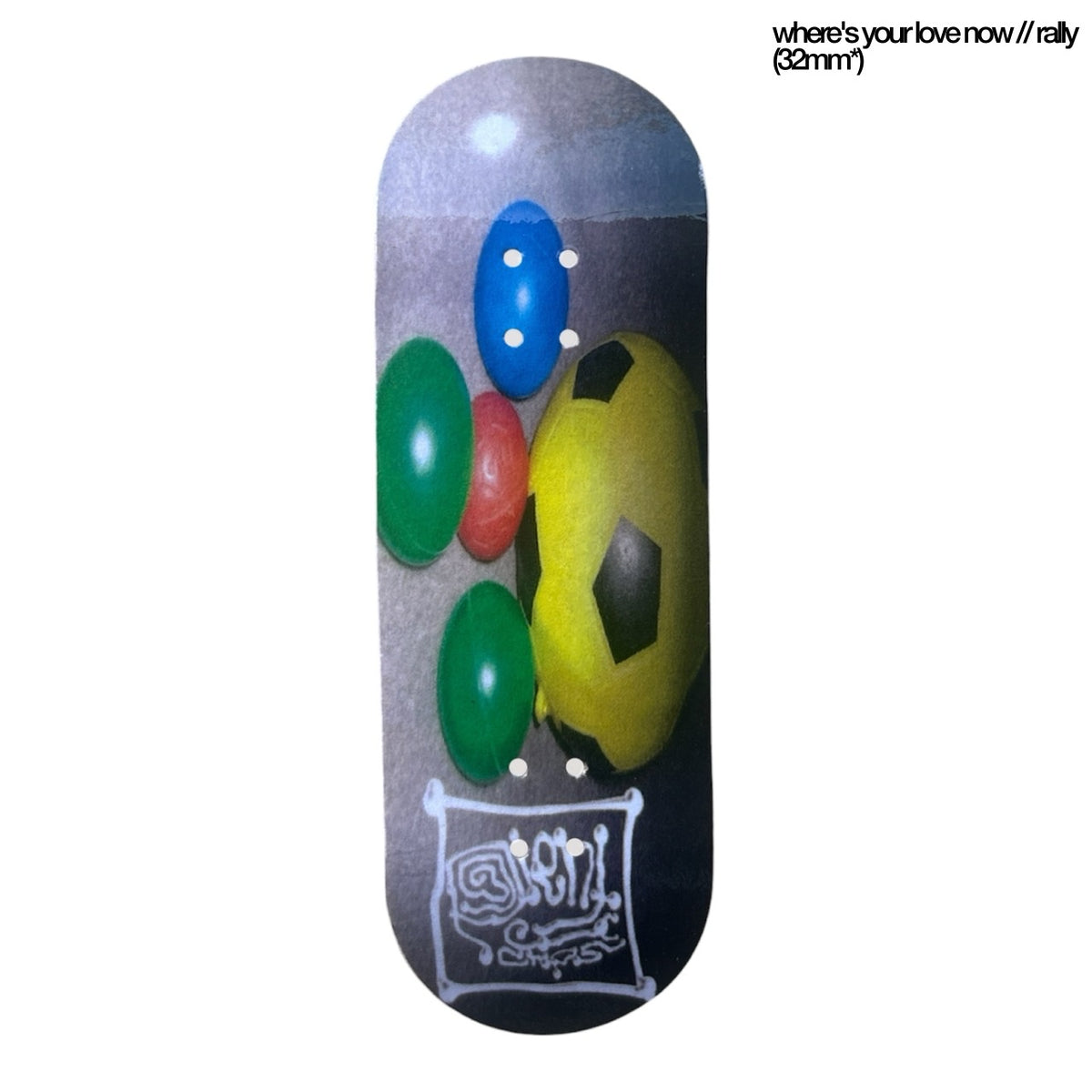 Plentychips 32mm Where's Your Love Now // Rally Fingerboard Deck