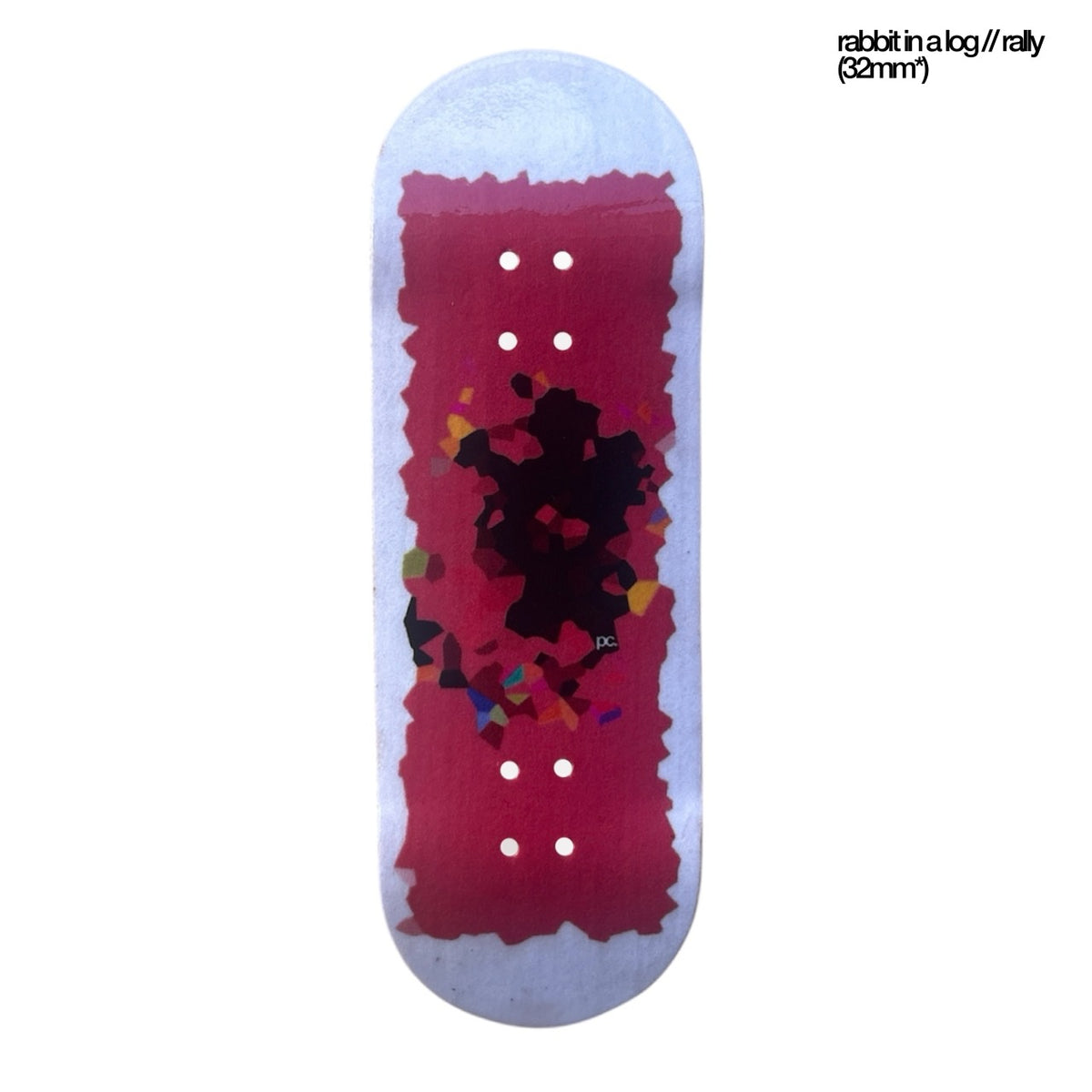 Plentychips 32mm "Rabbit in a Log" (Rally) Pink Fingerboard Deck