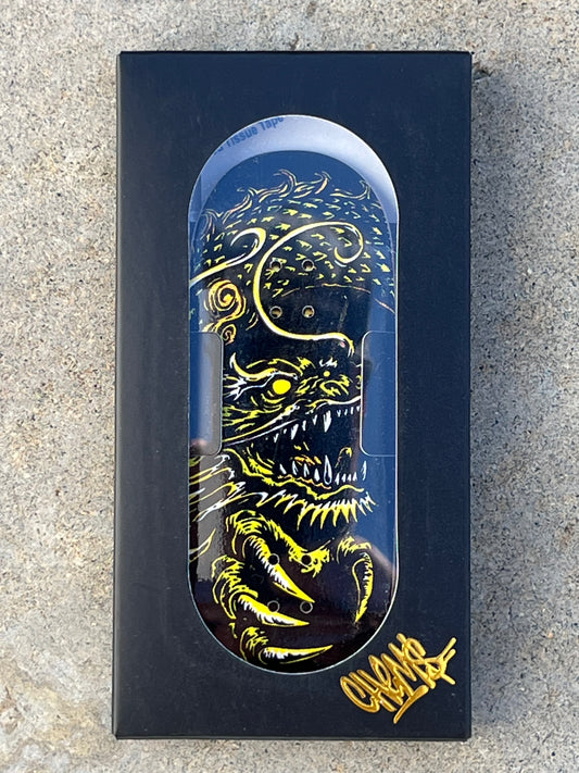 Chems Black "Yellow Dragon" Mid Pro POP 32mm Deck