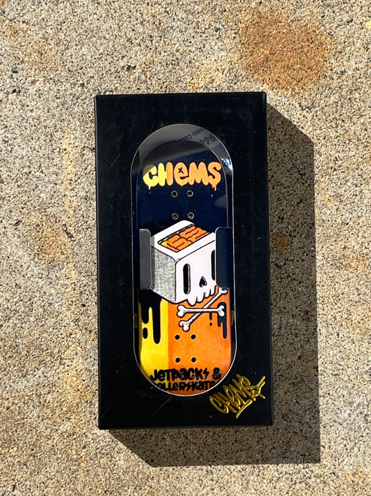 Chems Split "Cube Skull" Mid Pro POP 32mm Deck