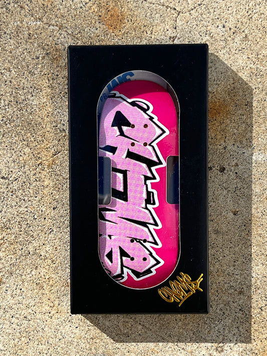 Chems Pink "Graffiti" Mid Pro EGG 35mm Deck