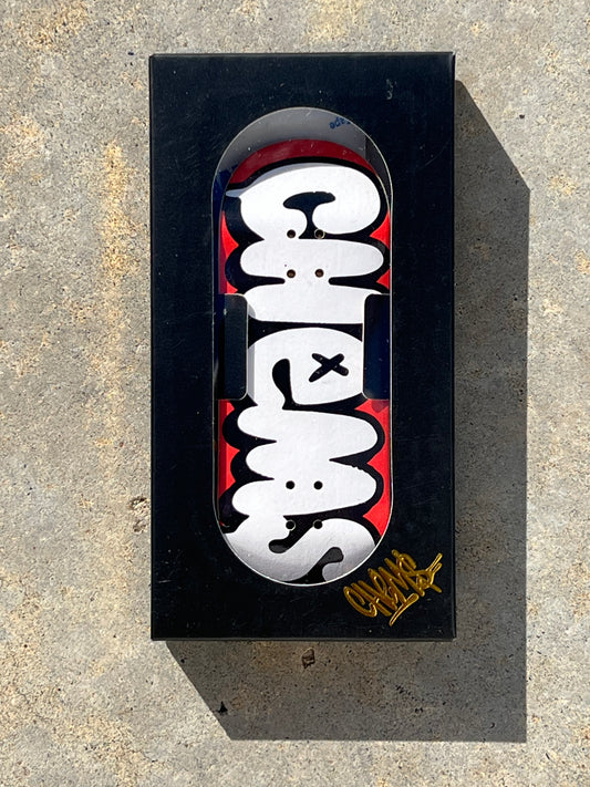 Chems Red "Bubbles" Mid Pro POP 34mm Deck