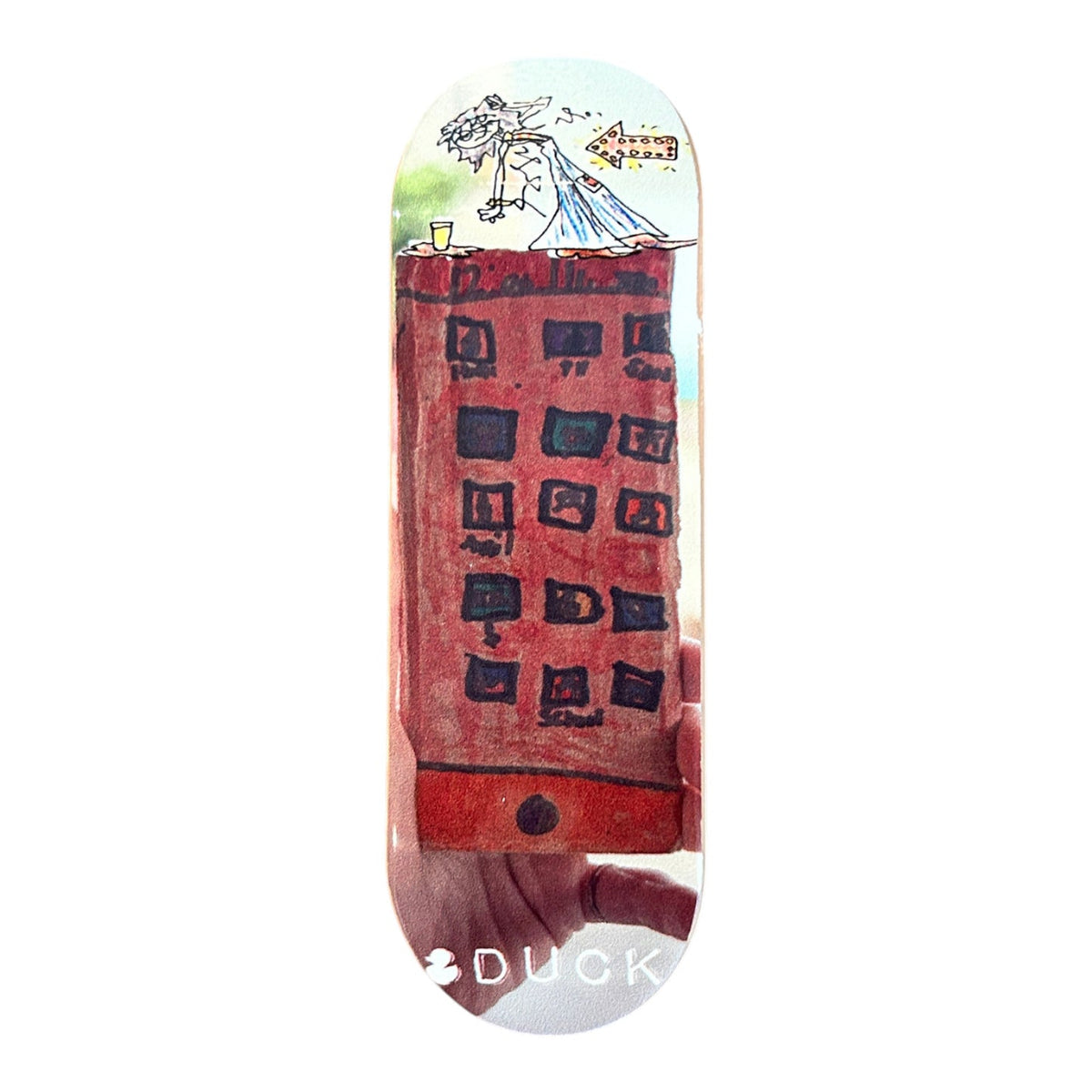 Flatface x Duck 30mm Tan Duck Phone Polycarbonate FlatFace G16 Fingerboard Deck